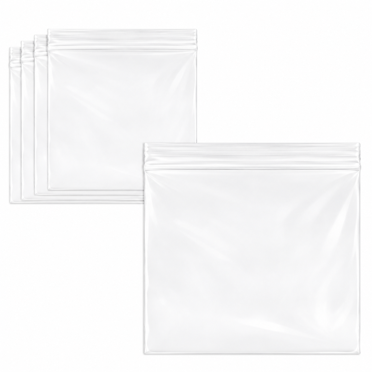 Clearview Containers – 100 Pack 6" x 6" Clear Reclosable Zip Bags, 2 MIL Thick Plastic Zipper Storage Bags for Small Parts, Hardware, Crafts, Beads, Jewelry & Organization