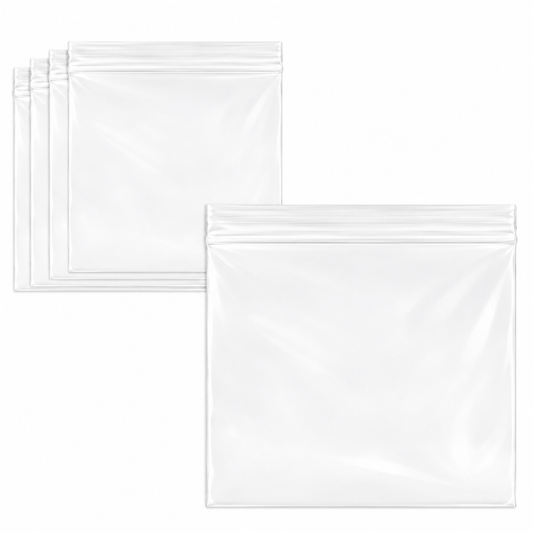 Clearview Containers – 100 Pack 6" x 6" Clear Reclosable Zip Bags, 2 MIL Thick Plastic Zipper Storage Bags for Small Parts, Hardware, Crafts, Beads, Jewelry & Organization