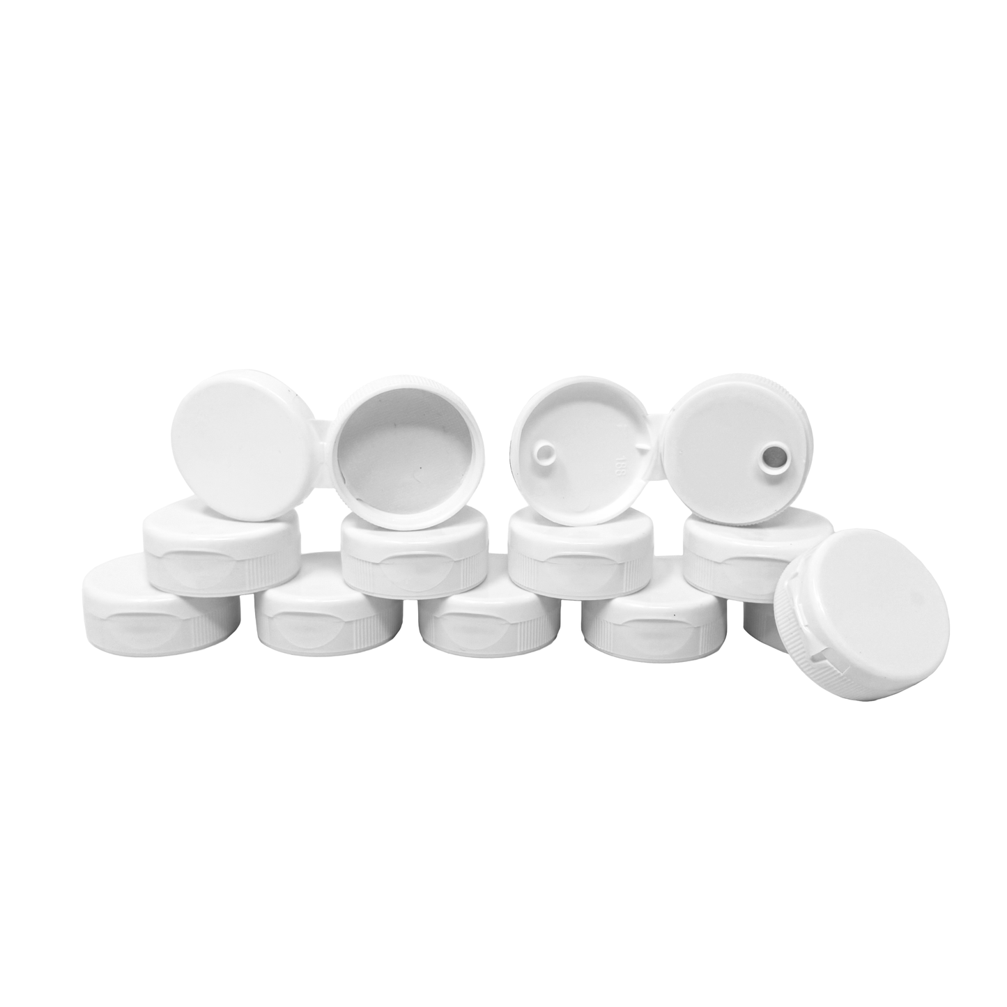 Clearview Containers - 12 Pack of White Honey Bear Replacement Lids with Sealable Flip Top Lid (38mm White Flip Top Lid - 12 Pack)