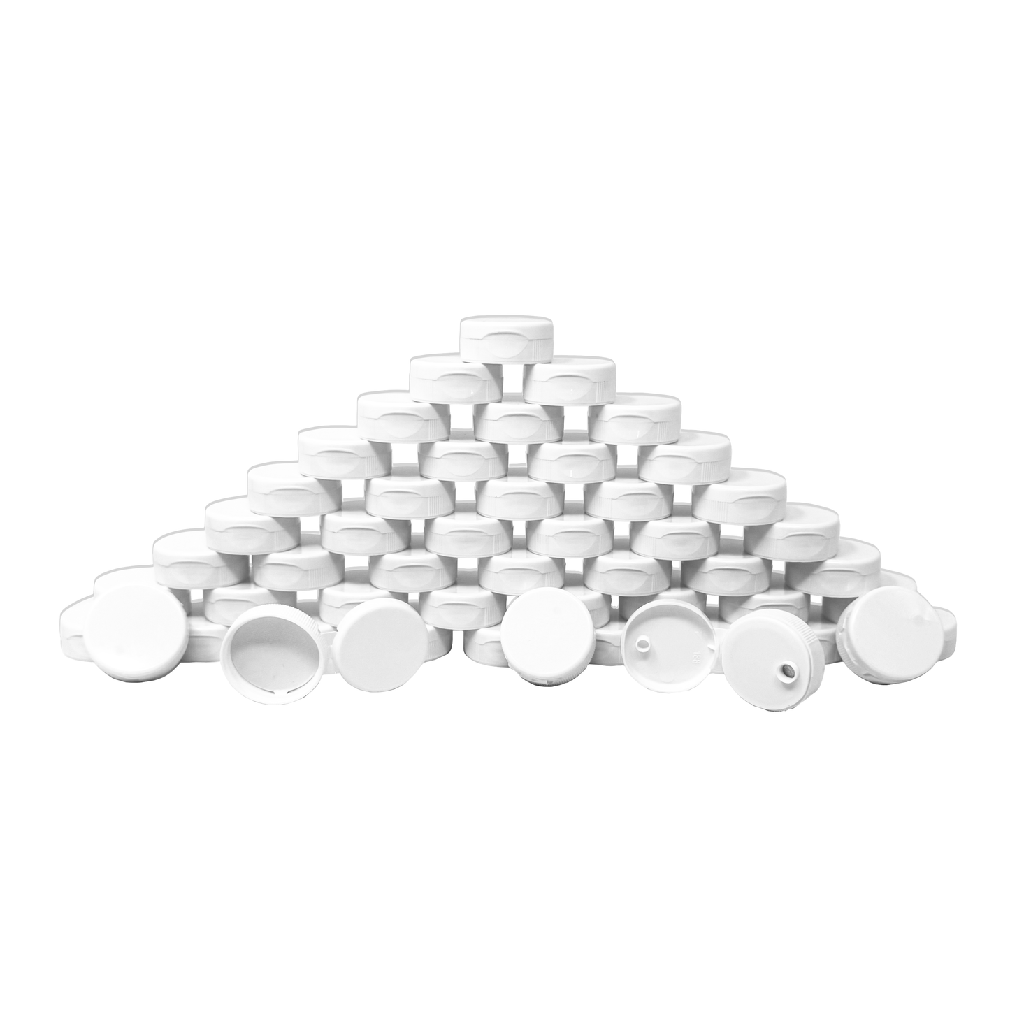Clearview Containers - 48 Pack of White Honey Bear Replacement Lids with Sealable Flip Top Lid (38mm White Flip Top Lid - 48 Pack)