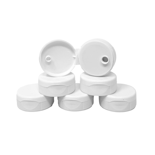 Clearview Containers - 6 Pack of White Honey Bear Replacement Lids with Sealable Flip Top Lid (38mm White Flip Top Lid - 6 Pack)
