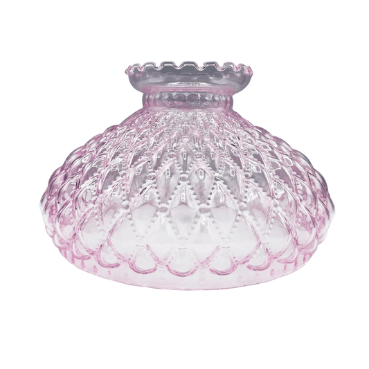 Light of Mine - Princess Feather Oil Lamp Replacement 10" Pink Quilted Shade