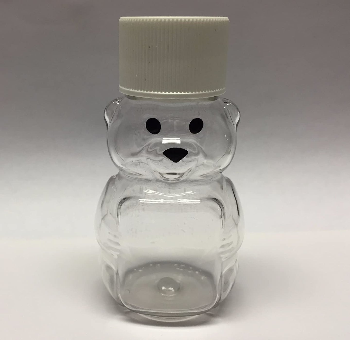 24 Pack of 2 oz. Honey Bear Plastic Squeeze Bottle with Screw Cap Small Miniature 2 3/4