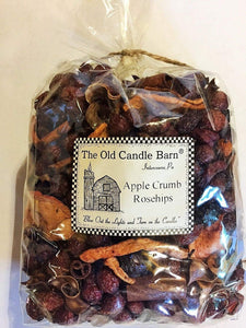 Old Candle Barn Apple Crumb Rosehips Large Bag - Well Scented Potpourri - Made in USA