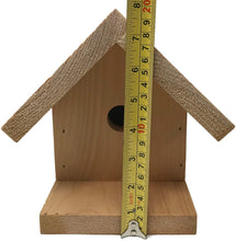 Solid Wood Birdhouse 3/4" Thick Solid Pine Strong Durable Heavy Duty Unfinished 8" Tall 3/4" Hole Made in The USA Built to Last