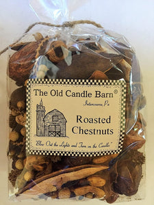 Old Candle Barn Roasted Chestnuts Potpourri 4 Cup Bag - Perfect Fall and Winter Decoration or Bowl Filler - Beautiful Autumn and Winter Scent
