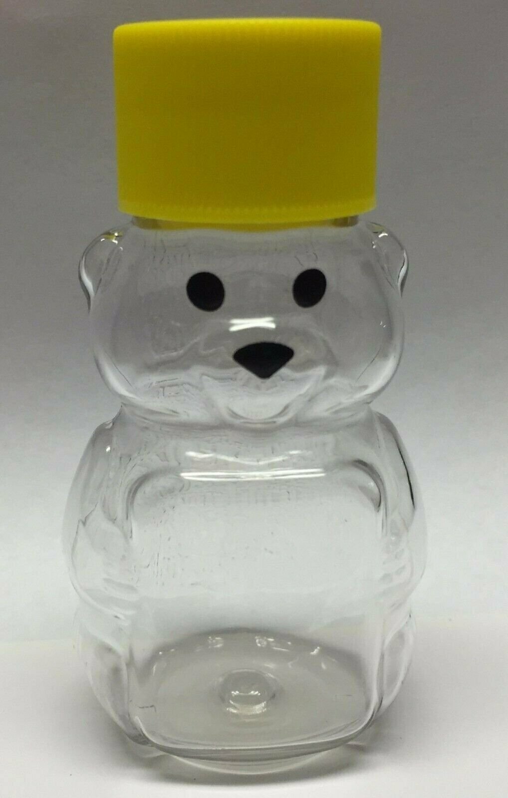 24 Pack  2 oz Yellow. Honey Bear Plastic Squeeze Bottle Jar Screw Cap Small 2.75