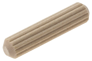 Wood Dowels 300 Pins 15/64" x 1 1/8" 300 Pack 6mm x 30mm Fluted Wooden Dowel Pins in Reusable Jar Chamferred Beveled Edges