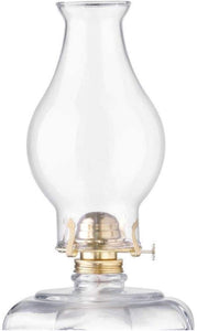 Crisa 3” X 4 3/4” X 8 1/2” Replacement Clear Glass Chimney Globe Large Bulge Smooth Top Glass Oil Lamp Hurricane Lamp