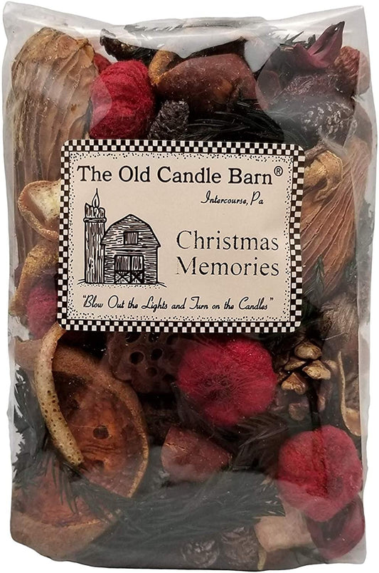 Old Candle Barn Christmas Memories Potpourri 4 Cup Bag - Perfect Fall, Winter Decoration or Bowl Filler - Beautiful Christmas Scent - Made in USA