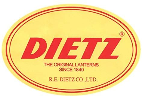 Dietz Original 76 Oil Lamp Burning Lantern Black with Gold Trim