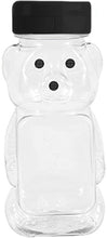 Clearview Container Honey bear with Flip Top Lid Plastic Squeeze Bear 8 oz Yellow Caps