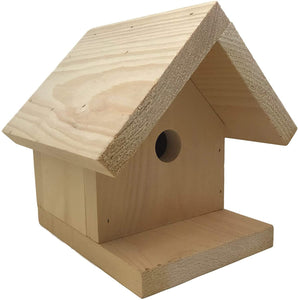 Solid Wood Birdhouse 3/4" Thick Solid Pine Strong Durable Heavy Duty Unfinished 8" Tall 3/4" Hole Made in The USA Built to Last