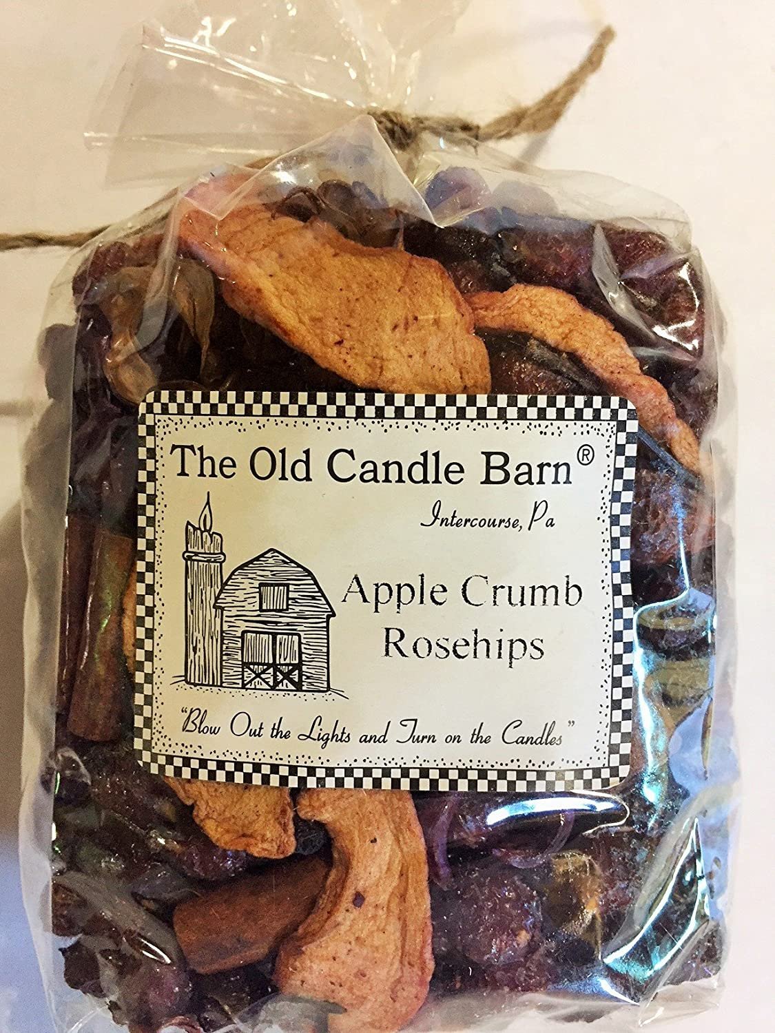 Old Candle Barn Apple Crumb Rosehips 4 Cup Bag - Well Scented Potpourri - Made in USA