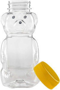 12 oz Honey bear with Flip Top Lid Plastic Squeeze Bear Wedding Party Favors (6 yellow)