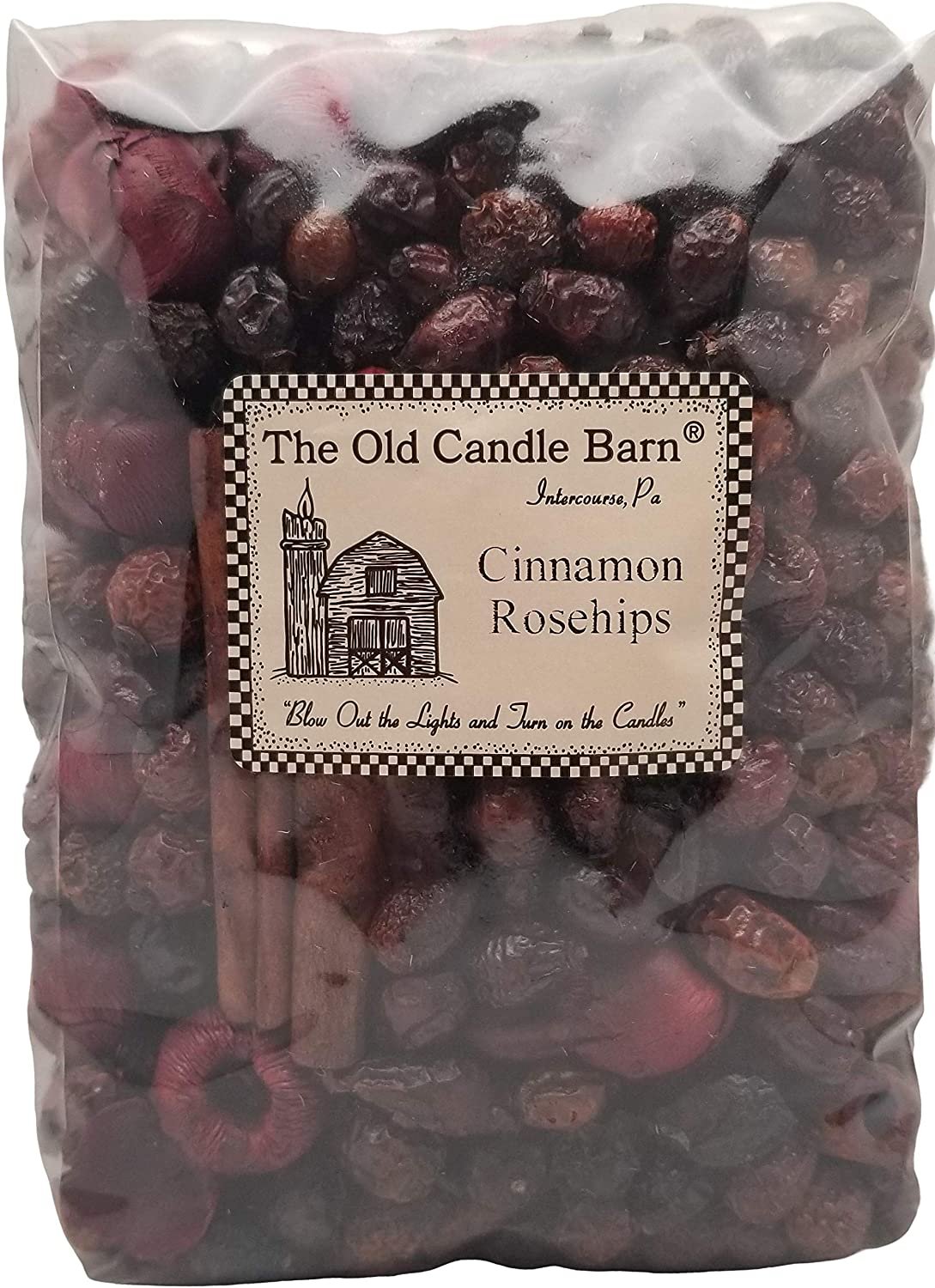 Old Candle Barn Cinnamon Rosehips Large Bag - Well Scented Potpourri - Made in USA